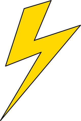 Gold Lightning bolt icon. Flash icon. Charge flash icon. Thunder bolt. Lighting strike. 
